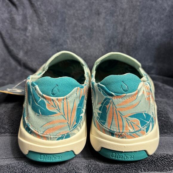 OluKai Lae'Ahi Pa'i Mens Size 10.5 Shoes Swell/Aloha Blue Floral Slip On Sneaker - Picture 11 of 11